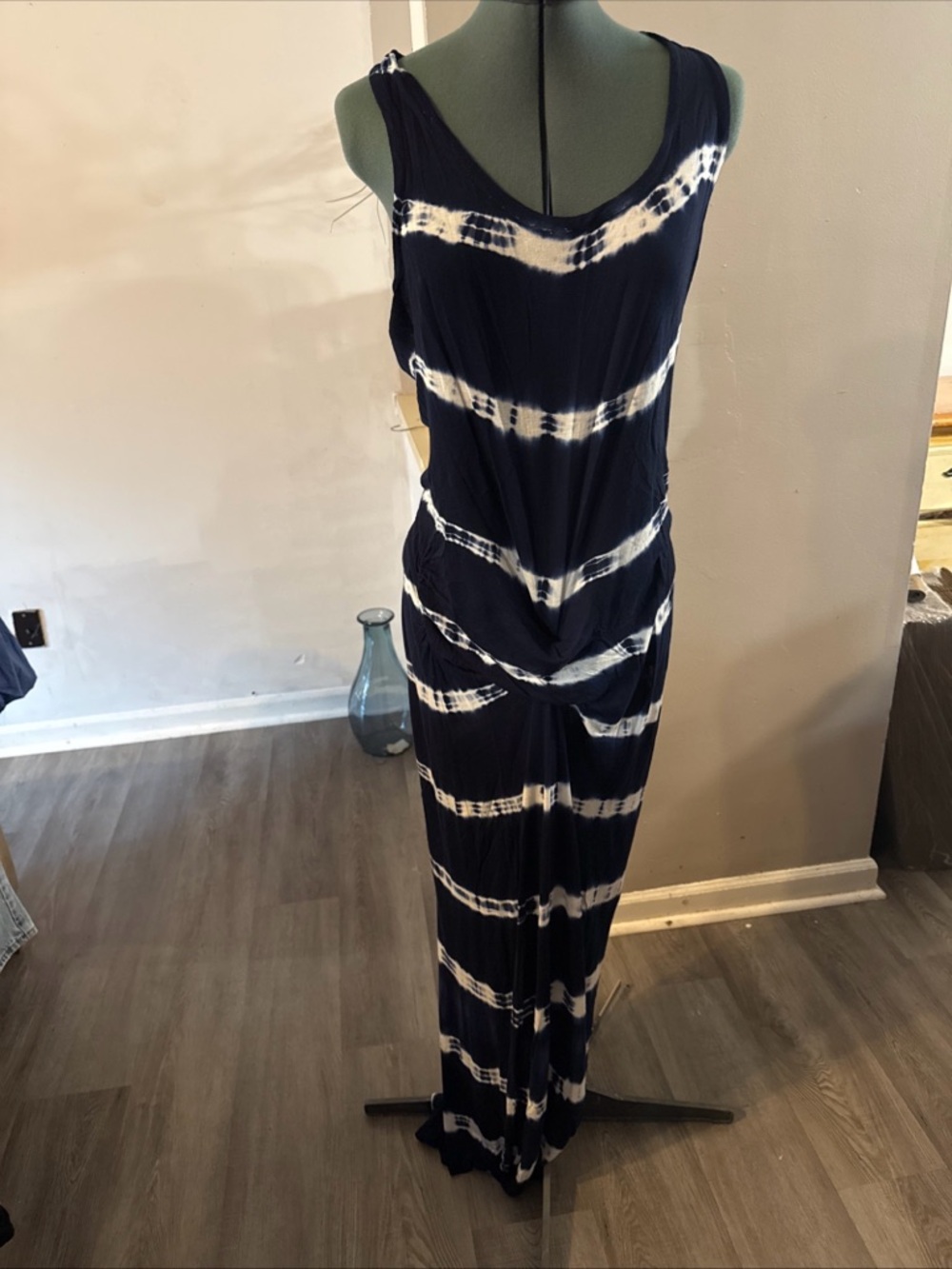 Young Fabulous & Broke Teal & Black Tie-dye Maxi Dress Size M  m26